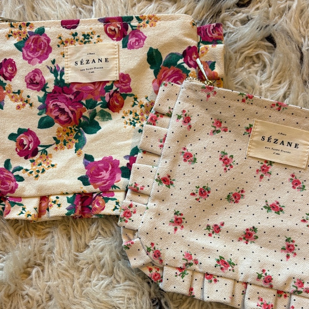 Sézane Floral Pouches